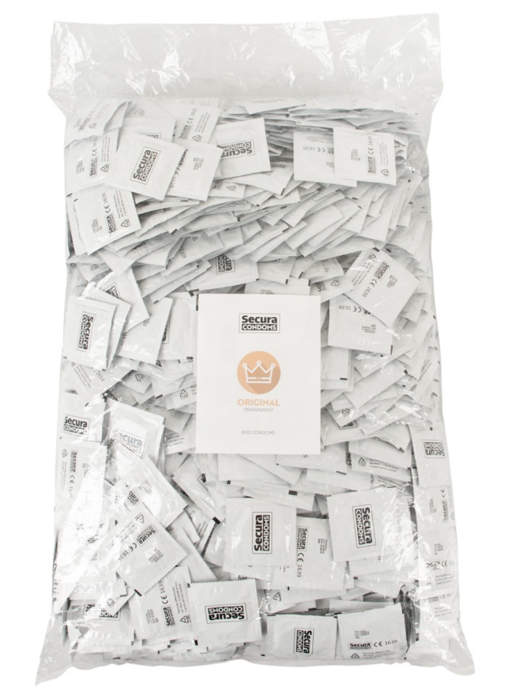 Lot de 1000 préservatifs latex lubrifiés 53 mm - R416487